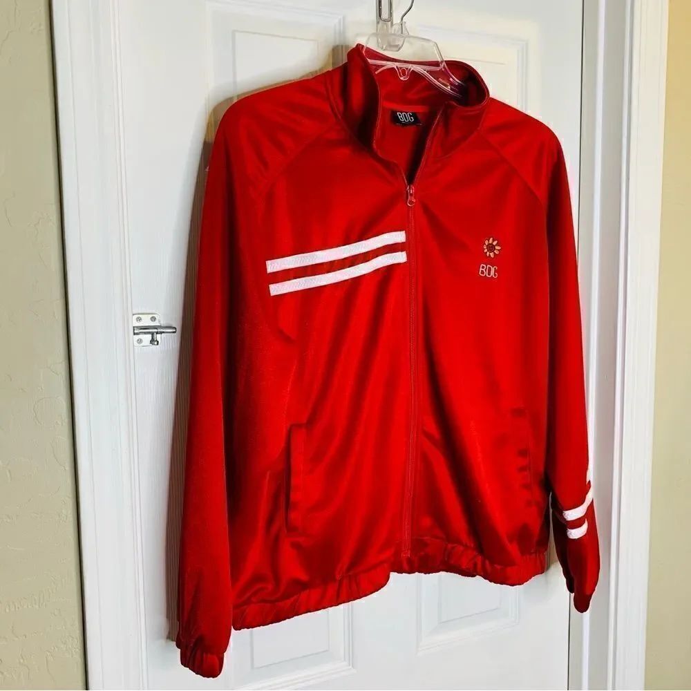 Bdg Elle Zip-front Jacket In Red Size Extra Large - Picture 6 of 12